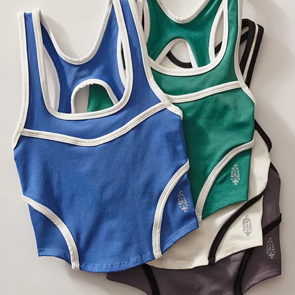 Free People Tops - Free People Movement by FP Black and White Cross Bar Cami NWT